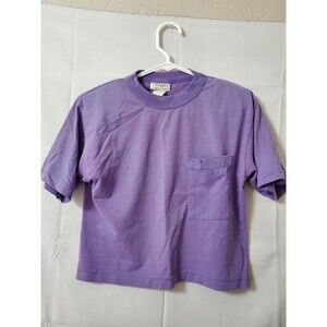 Vintage DB Sport Women's Cropped T Shirt Purple Size Small Single Stitch